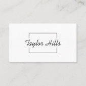 ミニマリスモダントボックス線枠モノクロ 名刺 (正面)