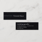 ミニマリスモダントラインネームブラッククラフト スキニー名刺 (正面/裏面)