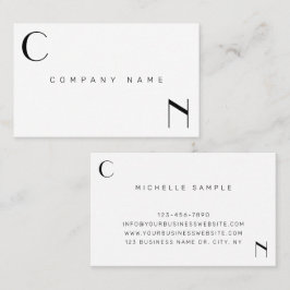 ミニマリスモダントラグジュアリーフロントアンドバックモノグラムB 名刺