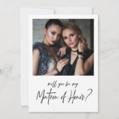 ミニマリスモダント·フォト·マトロン·オブ·オフ·オー·オー·オー·オー·オー·プラン 招待状 (正面)