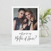 ミニマリスモダント·フォト·マトロン·オブ·オフ·オー·オー·オー·オー·オー·プラン 招待状 (スタンド正面)