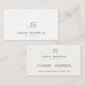 ミニマリスモダント·モノグラエレガントム·テンプレート·ラグジュアリー 名刺 (正面/裏面)