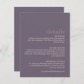 ミニマリスモダント·モーブ·詳細 エンクロージャーカード (正面/裏面)