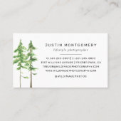 ミニマリス素朴トウォーターカラーパインズビジネス 名刺 (裏面)