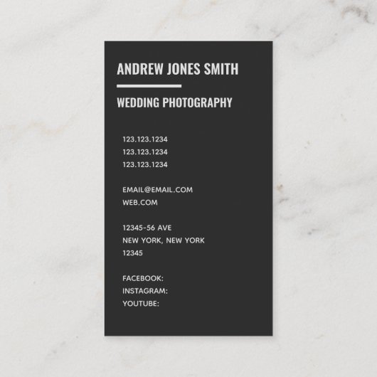 ミニマリス結婚トの写真 名刺 (裏面)