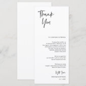 ミニマリス結婚トの場所設定サンキューカード プログラム (正面/裏面)