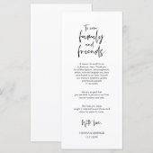 ミニマリス結婚トの場所設定サンキューカード プログラム (正面/裏面)