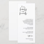 ミニマリス結婚トの場所設定サンキューカード プログラム (正面/裏面)