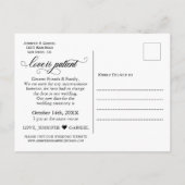 ミニマリス結婚トの愛が延期される 案内ポストカード (裏面)