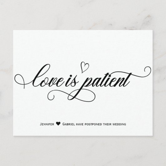 ミニマリス結婚トの愛が延期される 案内ポストカード (正面)