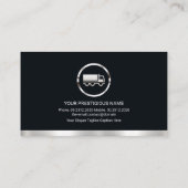 ミニマリス縁どト銀線トラック輸送 名刺 (裏面)