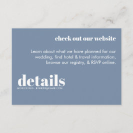 ミニマリズムな結婚式の詳細案内 エンクロージャーカード