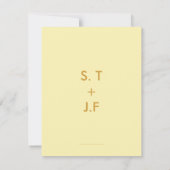 ミニマリズムな結婚式の詳細案内 招待状 (裏面)