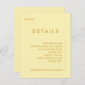 ミニマリズムな結婚式の詳細案内 招待状 (正面/裏面)