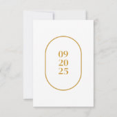 ミニマリズムな結婚式の詳細案内 招待状 (裏面)