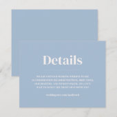 ミニマリズムな結婚式の詳細案内 招待状 (正面/裏面)