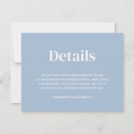 ミニマリズムな結婚式の詳細案内 招待状