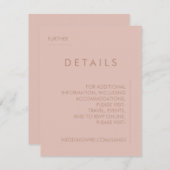 ミニマリズムな結婚式の詳細案内 招待状 (正面/裏面)
