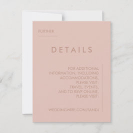 ミニマリズムな結婚式の詳細案内 招待状