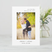 ミニマリズムな結婚式の「Save The Date」写真カード セーブザデート (スタンド正面)