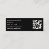 ミニマリズムのイニシャルをシンプル強調する スキニー名刺 (正面)