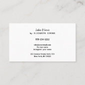 ミニマリズムのスタイルの名刺。 名刺 (裏面)