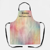 ミニマリズムのパステルで美しい水のカラー効果 エプロン (正面)