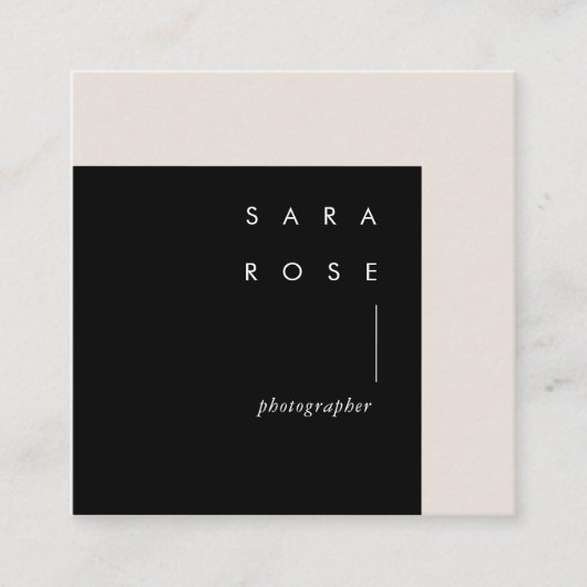 ミニマリズムのプロフェッショナル写真家 コーリングカード (正面)