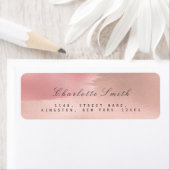 ミニマリズムのメイクアップストローク差出人住所ラベル ラベル (インサイチュ)