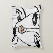 ミニマリズムのラインアート・オブ・ウィメン顔 アクセントクッション (正面(垂直))