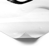 ミニマリズムのラインアート・オブ・ウィメン顔 ポスター (角)