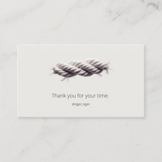 ミニマリズムのロープ訪問カード 名刺 (正面)