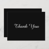 ミニマリズムの白黒ビジネスありがとう ポストカード (正面/裏面)