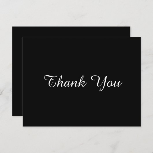 ミニマリズムの白黒ビジネスありがとう ポストカード (正面/裏面)