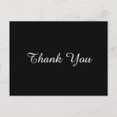 ミニマリズムの白黒ビジネスありがとう ポストカード (正面)