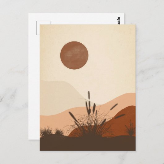 ミニマリズムの芸術。優しいメッセージ。 ポストカード (正面/裏面)