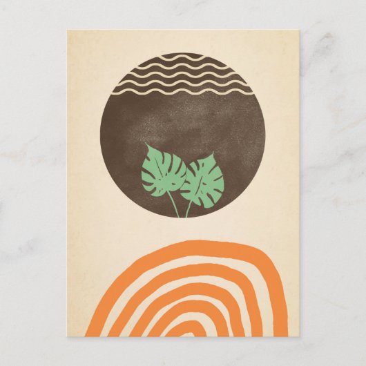 ミニマリズムの芸術。優しいメッセージ。ポストカード ポストカード (正面)