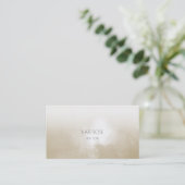 ミニマリズムアイボリーグランギーグラデーションスタイリストメイクアップ 名刺 (スタンド正面)