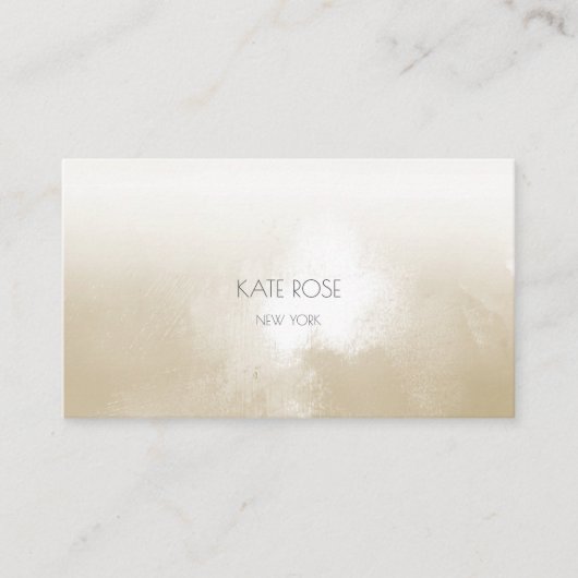 ミニマリズムアイボリーグランギーグラデーションスタイリストメイクアップ 名刺 (正面)
