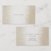 ミニマリズムアイボリーシルバーパールグレーホワイトビップ 名刺 (正面/裏面)