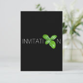 ミニマリズムイタリアンフードディナーパーティー 招待状 (スタンド正面)