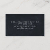 ミニマリズムエレガントプレーン海軍の質感 名刺 (裏面)