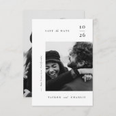 ミニマリズムタイポグラフィ セーブザデート (正面/裏面)