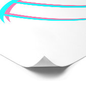 ミニマリズムバレーボール女子名前をカスタムする ポスター (角)