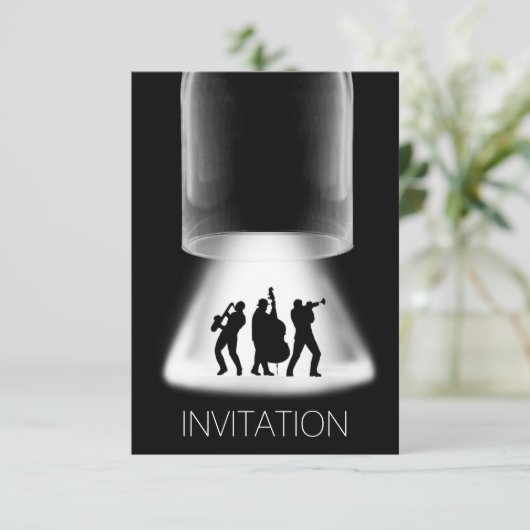 ミニマリズムフェスティバルジャズコンサート招待状 招待状 (スタンド正面)