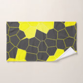 ミニマリズム抽象芸術アートイエローグレーホワイトセル バスタオルセット (ハンドタオル)