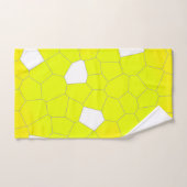 ミニマリズム抽象芸術アートイエローグレーホワイトセル バスタオルセット (ハンドタオル)