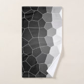 ミニマリズム抽象芸術アートチャコールホワイトセル バスタオルセット (ハンドタオル)