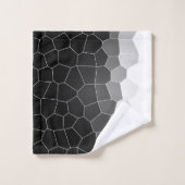 ミニマリズム抽象芸術アートチャコールホワイトセル バスタオルセット (ウォッシュタオル)