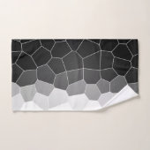 ミニマリズム抽象芸術アートチャコールホワイトセル バスタオルセット (ハンドタオル)